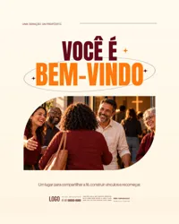Post Igreja Gospel Culto PSD Editável