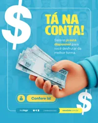Salário Liberado Tá na Conta Prefeitura Social Media PSD Editável