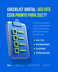 Checklist Digital Criação de Sites Profissionais e Marketing Digital PSD Editável