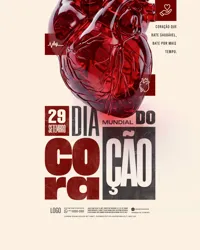 Dia Mundial do Coração 29 de Setembro Social Media PSD Editável