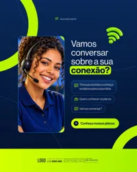 Provedor de Internet Social Media PSD Editavel