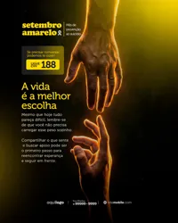 Setembro Amarelo Mês de Prevenção ao Suicídio Social Media PSD Editável