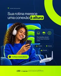 Provedor de Internet Social Media PSD Editavel