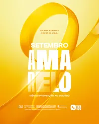 Setembro Amarelo Mês de Prevenção ao Suicídio Social Media PSD Editável