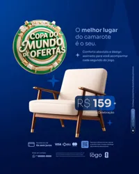 Copa do Mundo de Ofertas Loja de Móveis Social Media PSD Editável