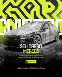 Seu Carro Merece Estética Automotiva Social Media PSD Editável