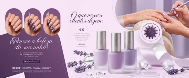 Carrossel Manicure Social Media PSD Editável