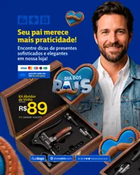 Dia dos Pais Loja de Presentes Social Media PSD Editável