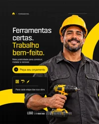 Loja de Materiais de Construção Socia Media PSD Editável