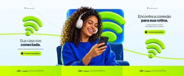 Carrossel Provedor de Internet Social Media PSD Editavel