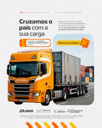 Transportadora de Cargas Social Media PSD Editável