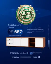 Copa do Mundo de Ofertas Loja de Móveis Social Media PSD Editável
