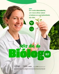 Feliz Dia do Biólogo 03 de Setembro Social Media PSD Editável
