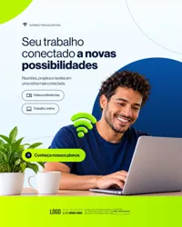 Provedor de Internet Social Media PSD Editavel