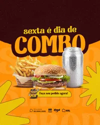 Combo Hamburgueria Social Media PSD Editável