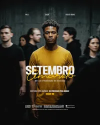 Setembro Amarelo Mês de Prevenção ao Suicídio Social Media PSD Editável