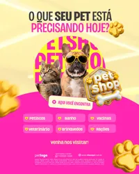 Pet Shop Social Media PSD Editável