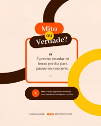 Mito ou Verdade Concurso Público Social Media PSD Editável
