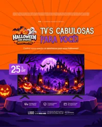 Ofertas Halloween Dia das Bruxas Loja Eletrônicos Social Media PSD Editável
