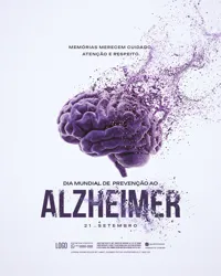 Dia Mundial de Conscientização da Doença de Alzheimer 21 de Setembro PSD Editável