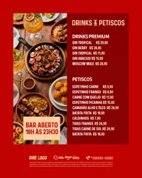Bar Petiscaria Boteco Social Media PSD Editável