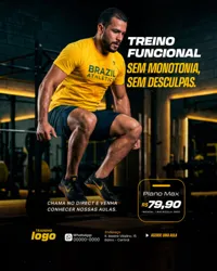 Academia Treino Funcional Social Media PSD Editável