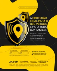 Rastreamento Veicular Social Media PSD Editável