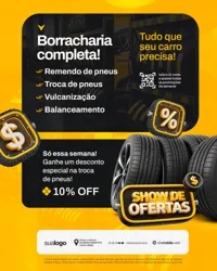 Ofertas Borracharia Social Media PSD Editável