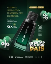 Ofertas do Dia dos Pais Perfumaria Social Media PSD Editável