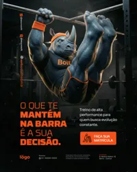 Manter na Barra Crossfit Social Media PSD Editável