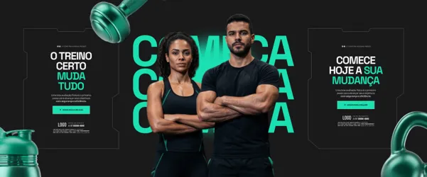Carrossel Academia Social Media PSD Editáve