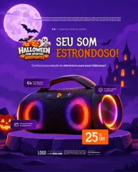 Ofertas Halloween Dia das Bruxas Loja Eletrônicos Social Media PSD Editável