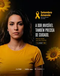 Setembro Amarelo Mês de Prevenção ao Suicídio Social Media PSD Editável