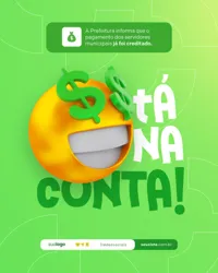 Salário Liberado Tá na Conta Prefeitura Social Media PSD Editável