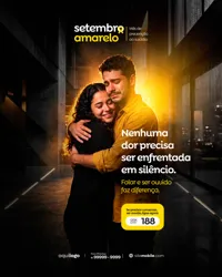 Setembro Amarelo Mês de Prevenção ao Suicídio Social Media PSD Editável