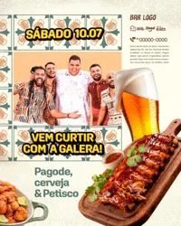 Bar Petiscaria Boteco Social Media PSD Editável