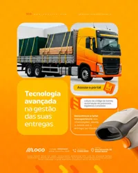 Transportadora de Cargas Social Media PSD Editável