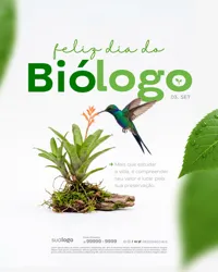 Feliz Dia do Biólogo 03 de Setembro Social Media PSD Editável