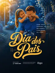 Feliz Dia dos Pais 09 de Agosto Social Media PSD Editável