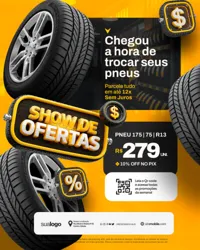 Ofertas Borracharia Social Media PSD Editável