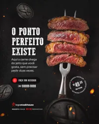 Ponto Perfeito Existe Churrascaria Social Media PSD Editável