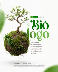 Feliz Dia do Biólogo 03 de Setembro Social Media PSD Editável