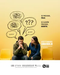 Setembro Amarelo Mês de Prevenção ao Suicídio Social Media PSD Editável