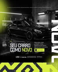 Estética Automotiva Social Media PSD Editável