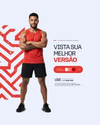 Loja de Roupa Fitness Social Media PSD Editável