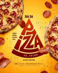 Dia da Pizza 10 de Julho Social Media PSD Editável