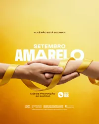Setembro Amarelo Mês de Prevenção ao Suicídio Social Media PSD Editável