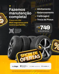 Ofertas Borracharia Social Media PSD Editável