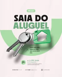 Saia do Aluguel Construtora Social Media PSD Editável -