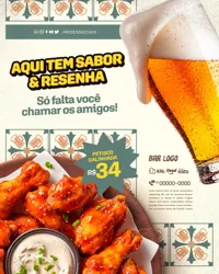 Bar Petiscaria Boteco Social Media PSD Editável